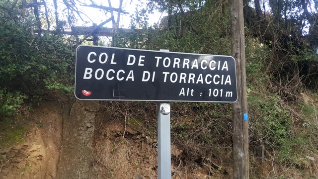 Panneau au sommet du Bocca di Torracia