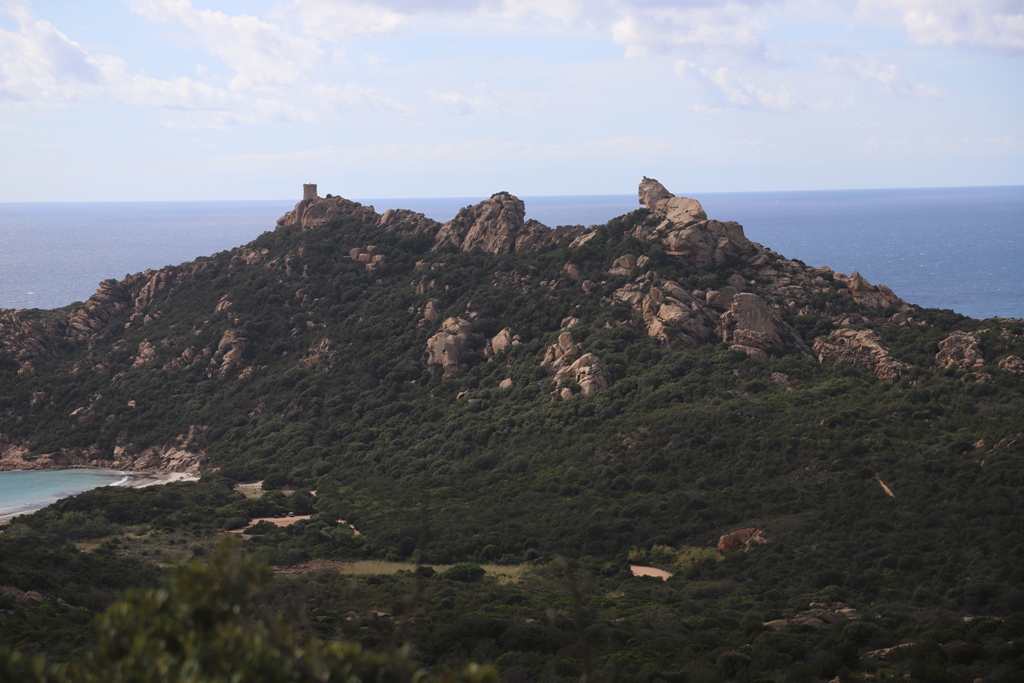 Zoom sur le lion et la tour de Roccapina