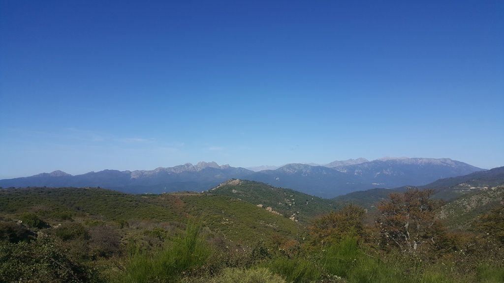 Vue sur le Taravo depuis le col de la Vaccia Le Taravo depuis le col de la Vaccia